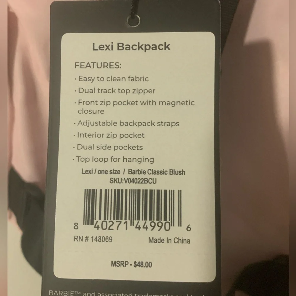 Vooray x Barbie Pink Lexi Backpack - Picture 4 of 4